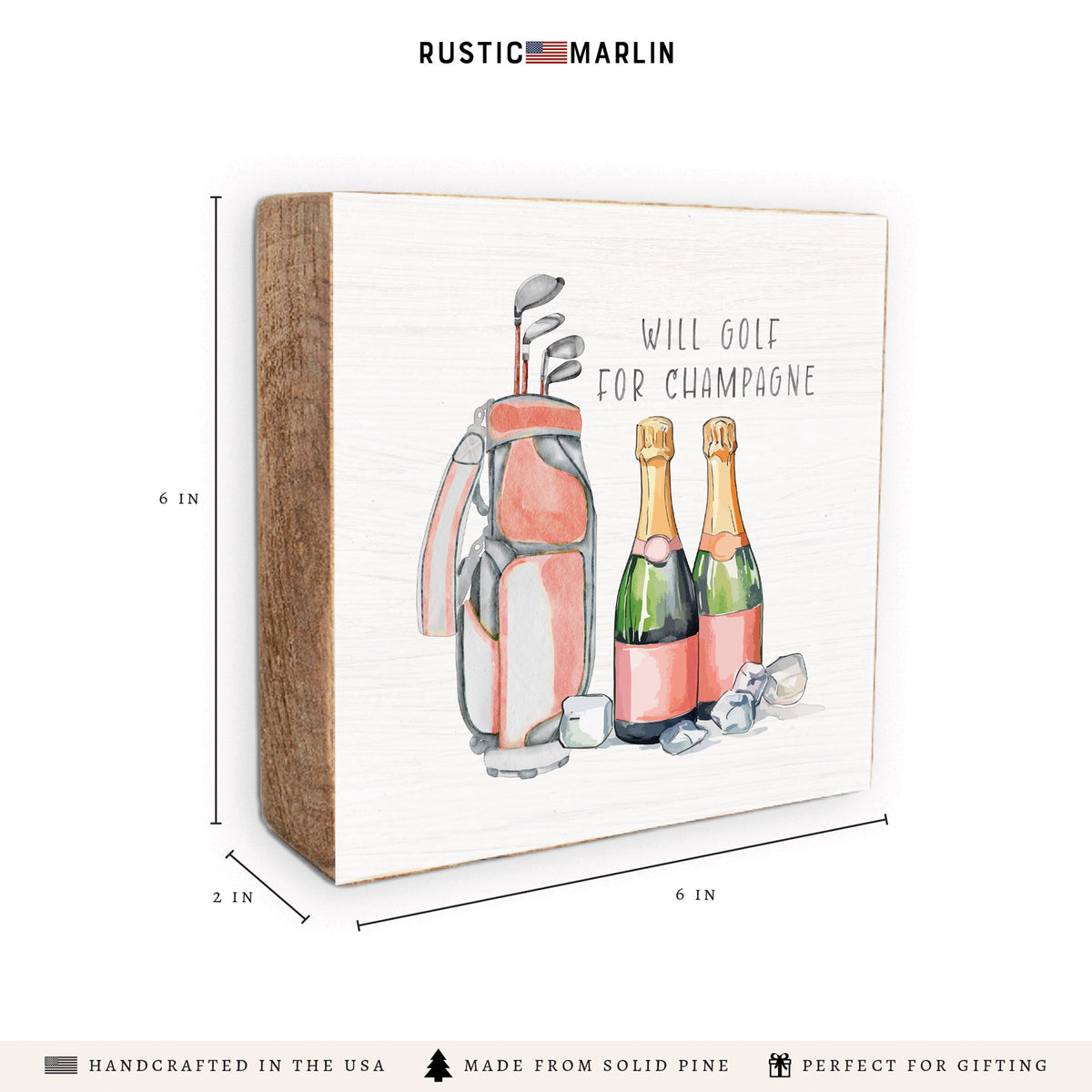 Will Golf For Champagne Block Sign