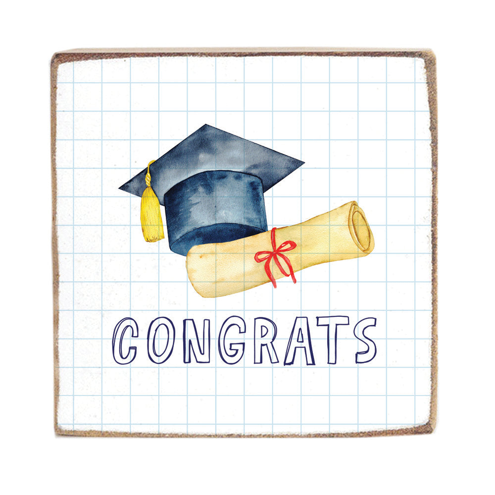 Congrats Grad Block Sign