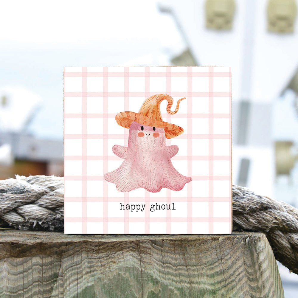 Happy Ghoul Block Sign