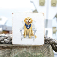 Coastal Dog Square Block Sign