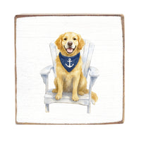 Coastal Dog Square Block Sign