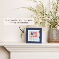 American Flag Stamp Block Sign