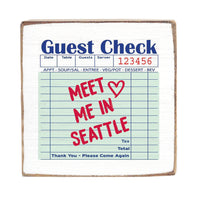Seattle Guest Check Block Sign