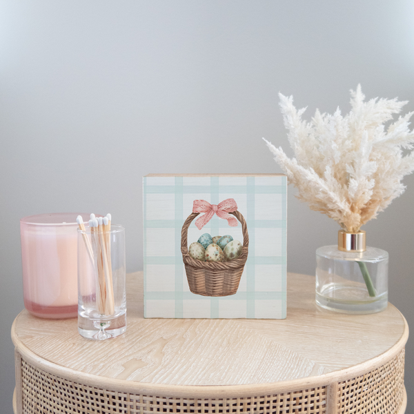 Easter Basket Block Sign