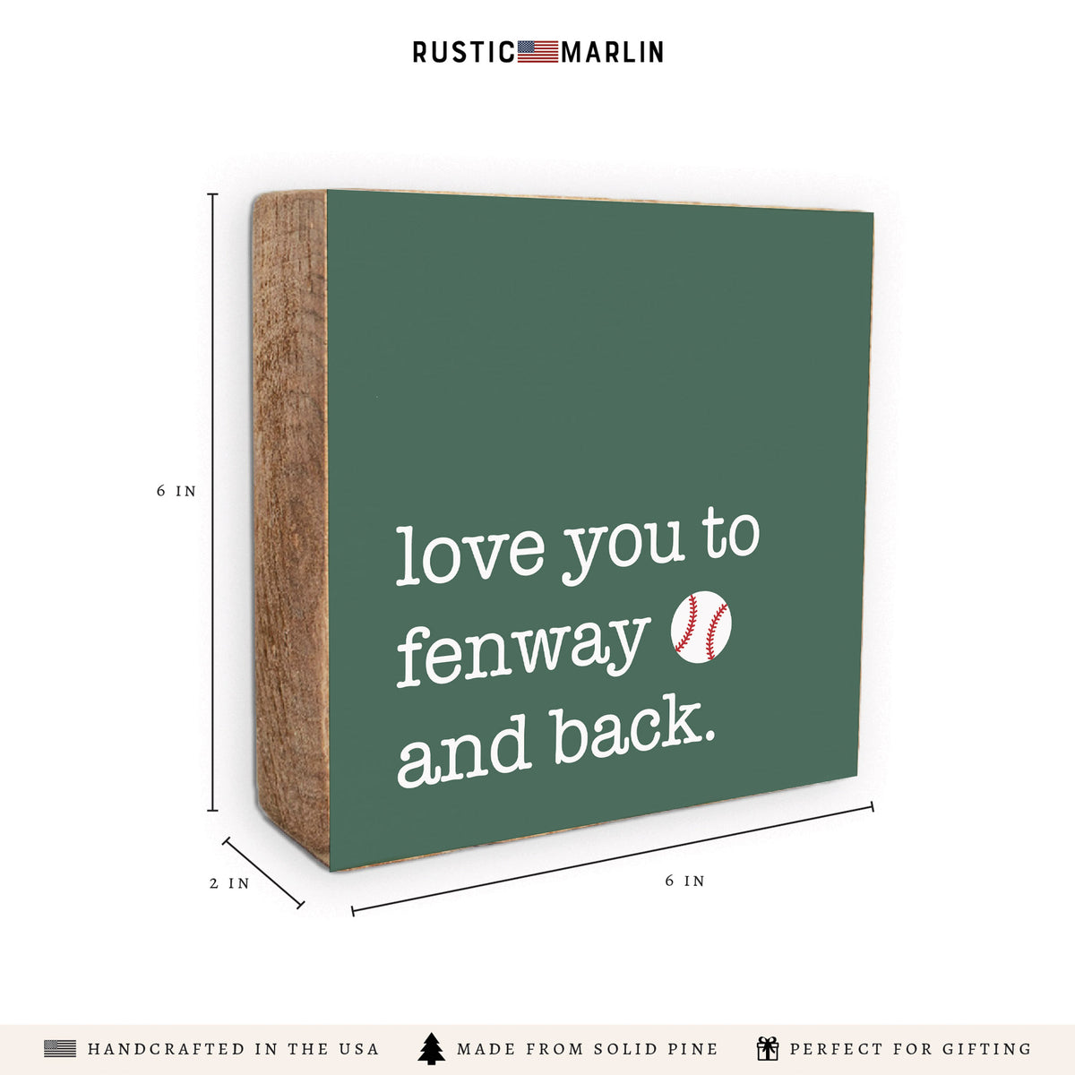 Love You to Fenway Block Sign