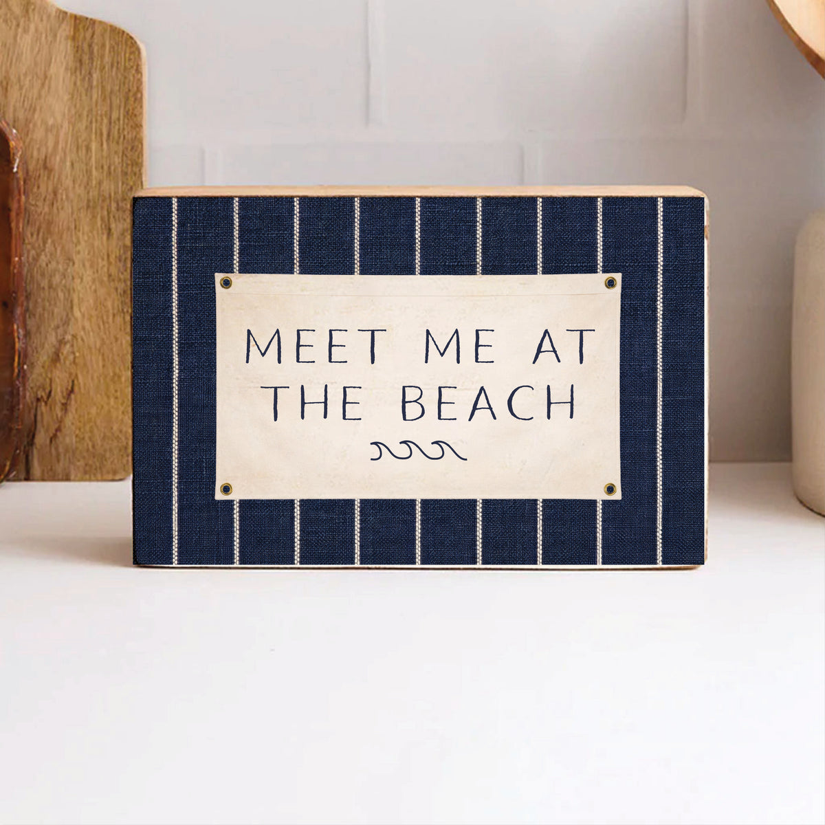 Meet Me At The Beach Block Sign