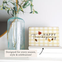 Happy Thanksgiving Block Sign