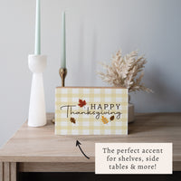 Happy Thanksgiving Block Sign