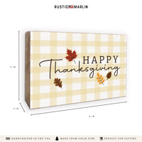 Happy Thanksgiving Block Sign