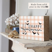 Happy Halloween Block Sign
