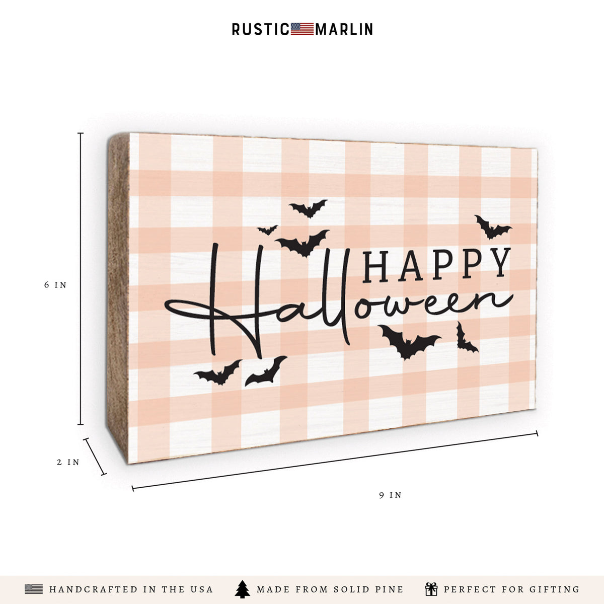 Happy Halloween Block Sign