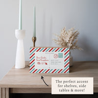 Dear Santa Send Sunshine Postcard Block Sign