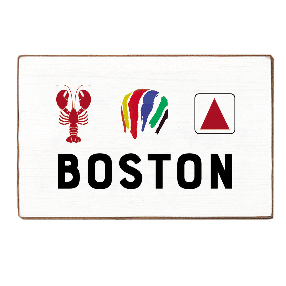 Boston Icons XL Block Sign