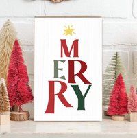 Merry Block Sign