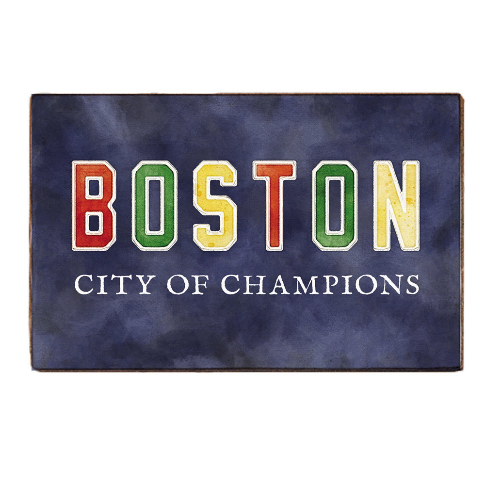 Boston City of Champions XL Block Sign