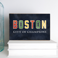 Boston City of Champions XL Block Sign