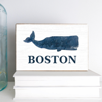 Whale Personalized Block Sign