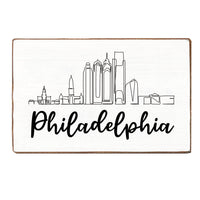 Philadelphia Skyline XL Block Sign