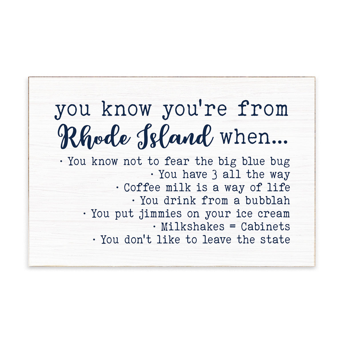 You Know You're From Rhode Island XL Block