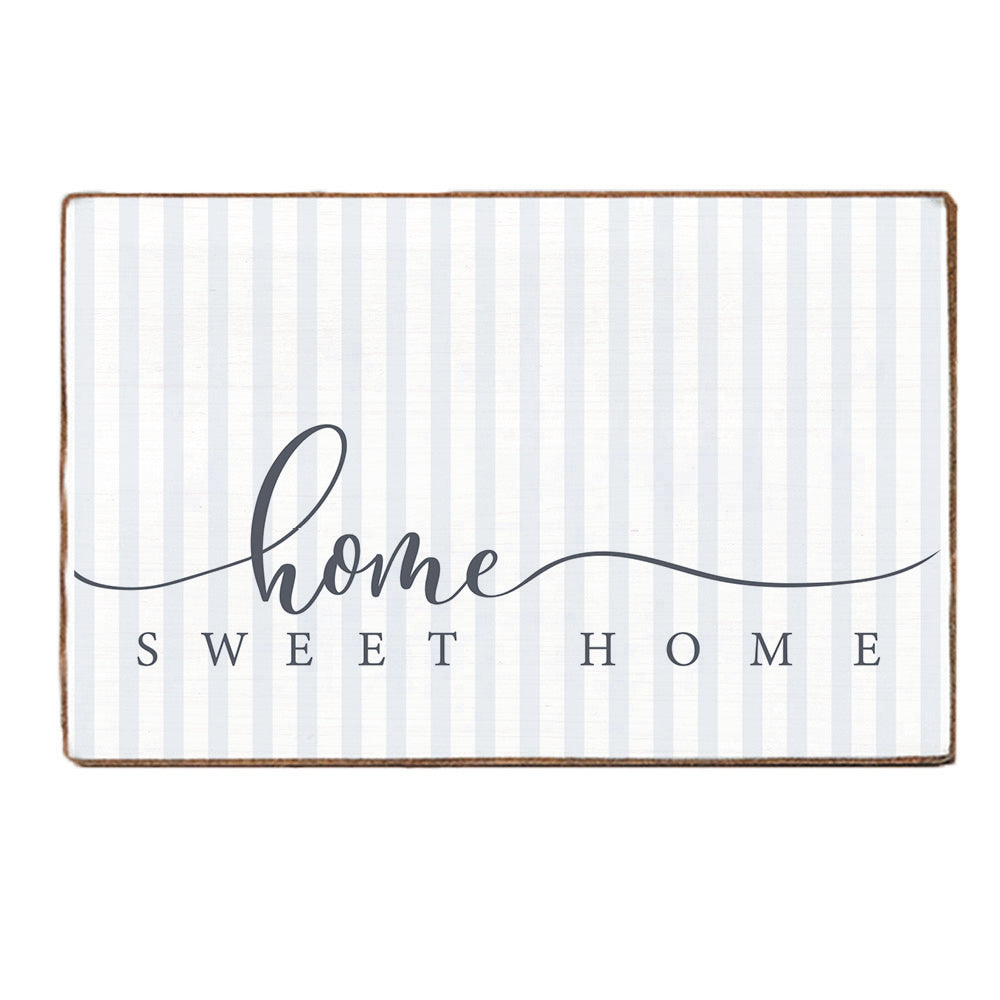 Home Sweet Home Striped Block Sign