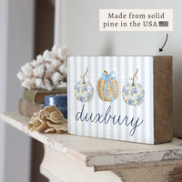 Coastal Pumpkins Personalized Block Sign