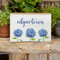 Hydrangea Personalized Block Sign