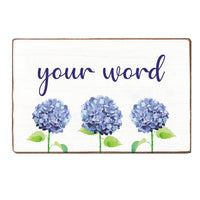 Hydrangea Personalized Block Sign