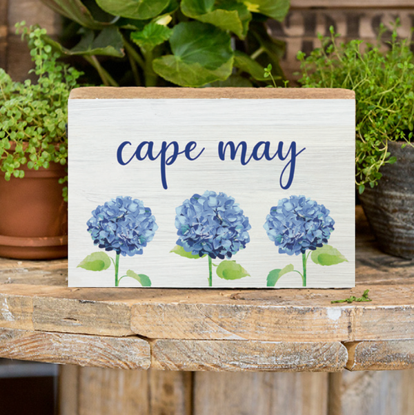 Hydrangea Personalized Block Sign