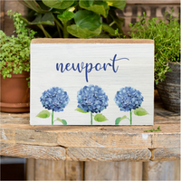 Hydrangea Personalized Block Sign