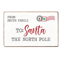 Letter To Santa Personalized Block Sign