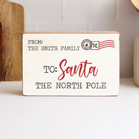 Letter To Santa Personalized Block Sign