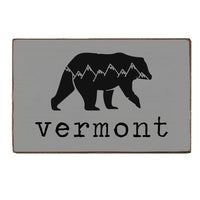 Mountain Bear Personalized Block Sign