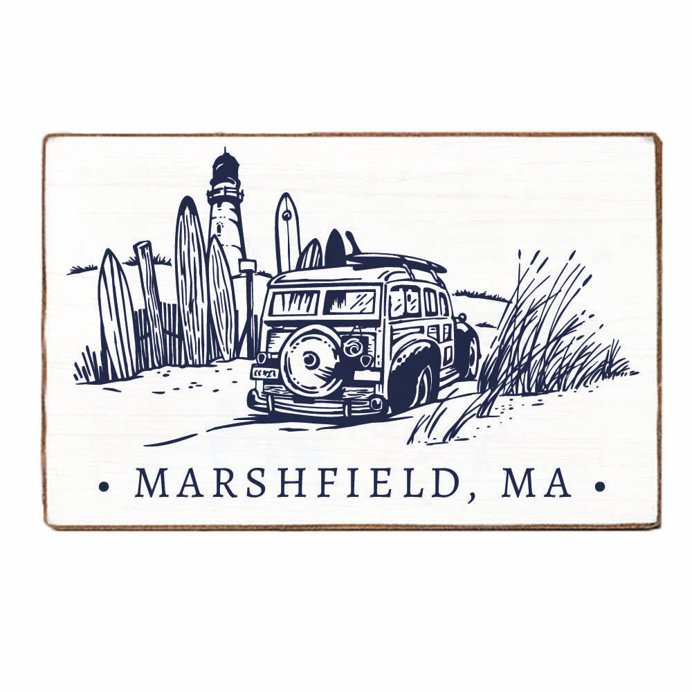 Dune Surf Van Personalized Block Sign