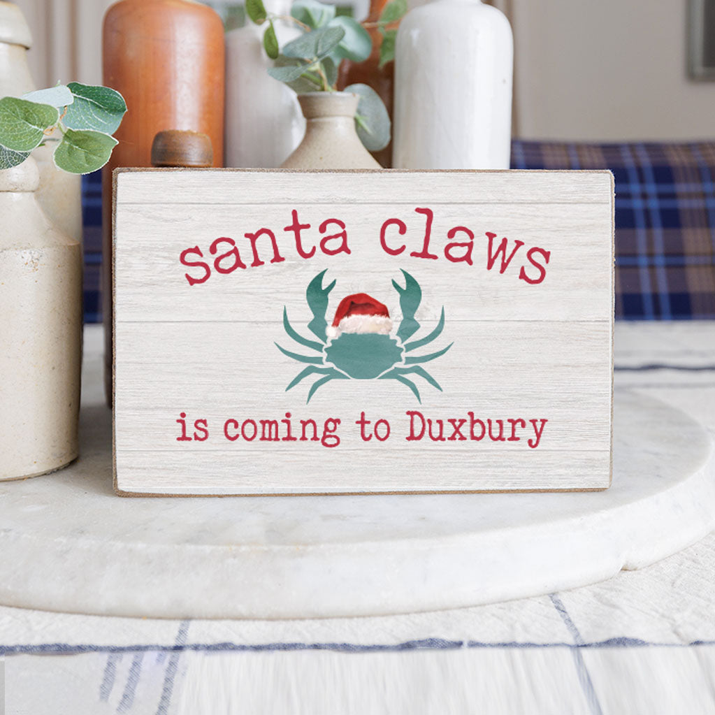 Personalized Santa Claws Decorative Wooden Block