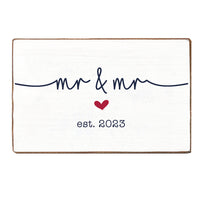 Mr & Mr Personalized Block Sign