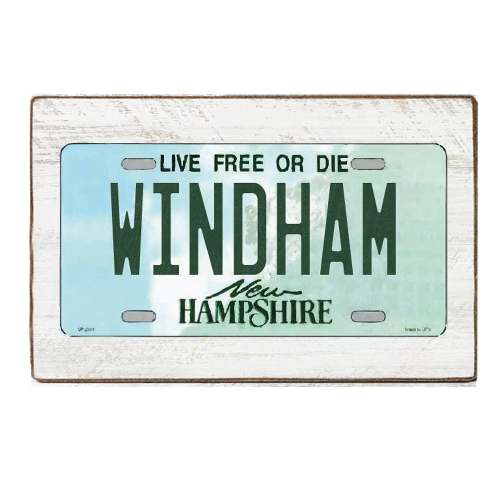 Live Free Or Die License Plate Personalized Block Sign