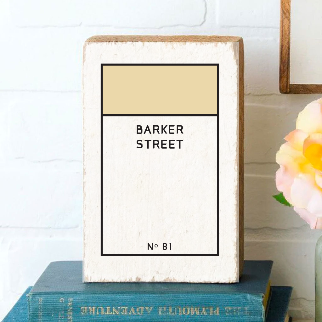 Game Board Tile Yellow Personalized Block Sign