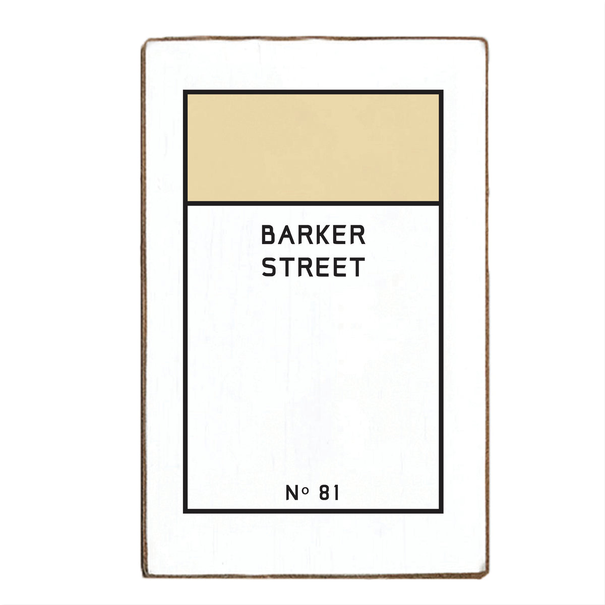 Game Board Tile Yellow Personalized Block Sign