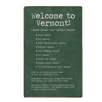 Vermont Seasons Block Sign