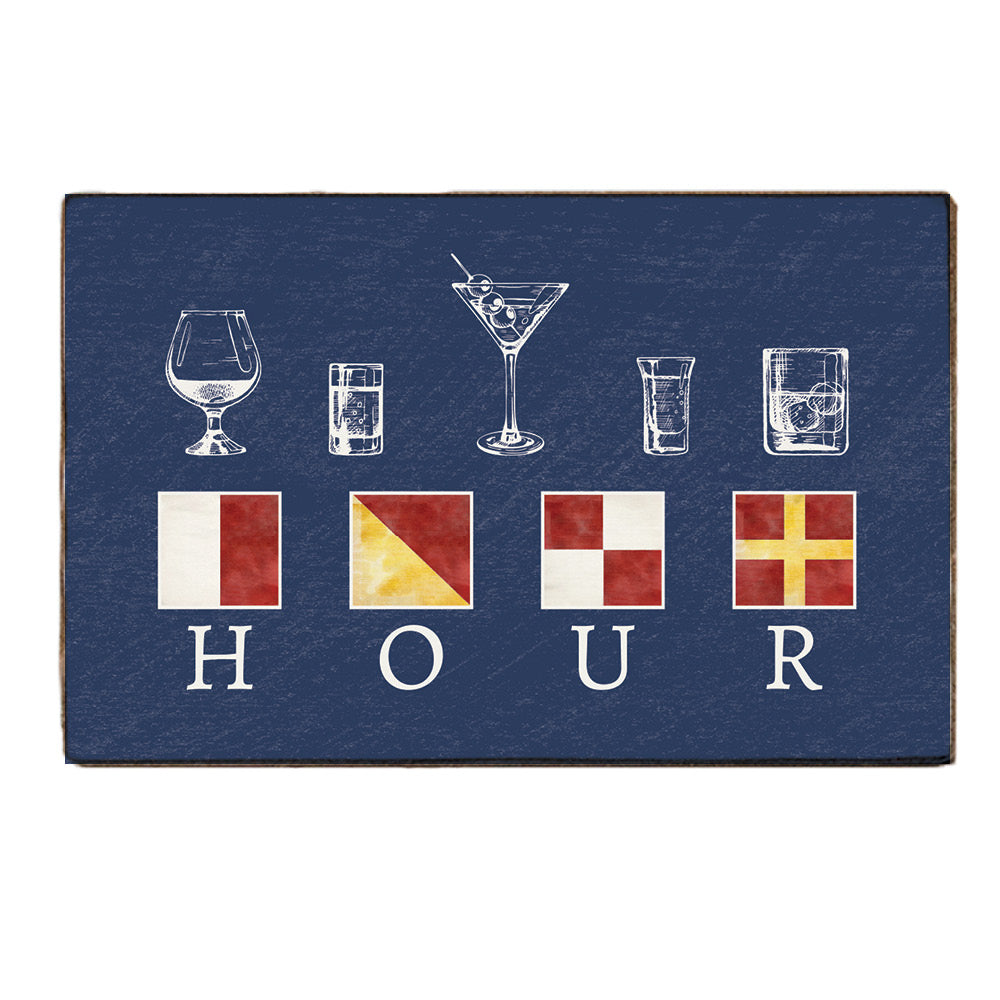 Hour Nautical Block Sign