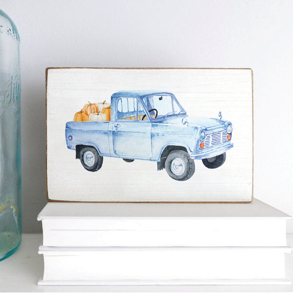 Harvest Truck Block Sign