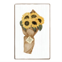 Hello Fall Sunflower Wood Block