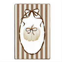Neutral Ribbon Pumpkin Block Sign