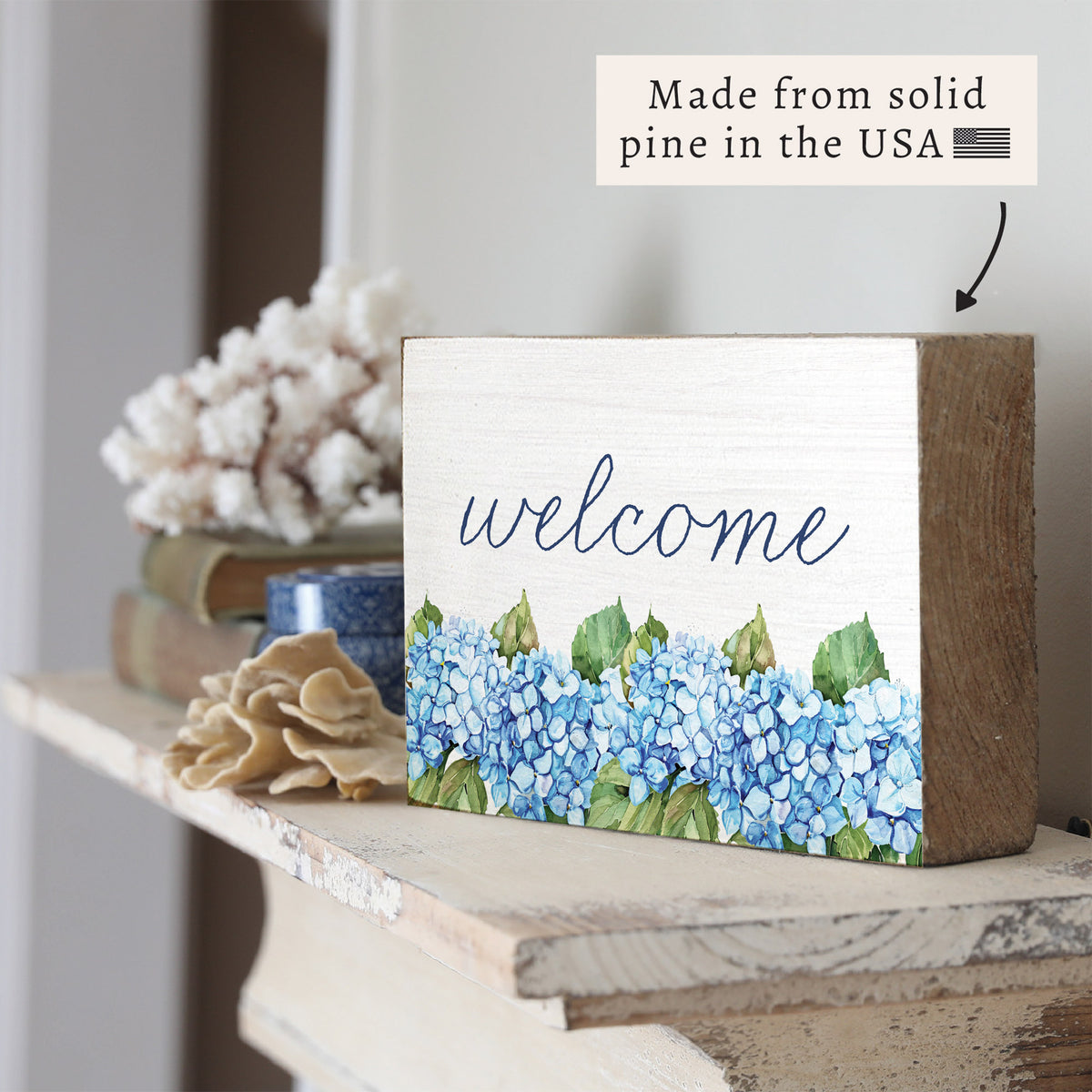 Hydrangea Bloom Block Sign