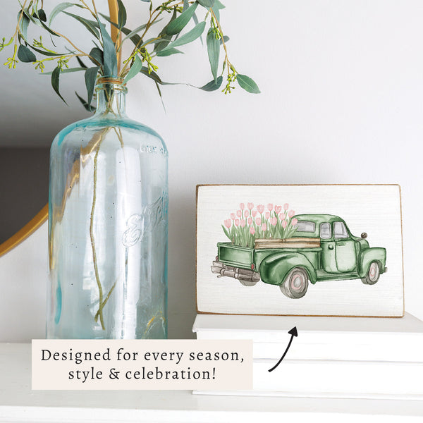 Fresh Blooms Truck Block Sign