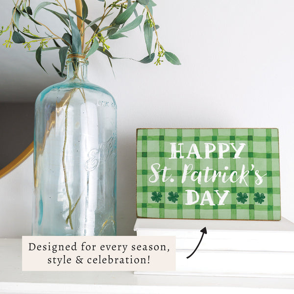 Happy St. Patrick's Day  Block Sign