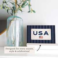 Americana Stripe Block Sign