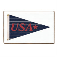 USA Navy Striped Star Banner Block Sign