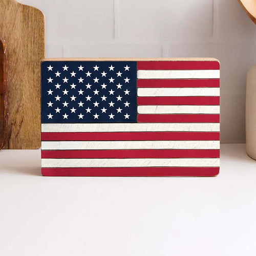 50 Stars Flag XL Block Sign