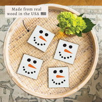 Snowman Face Coaster Set